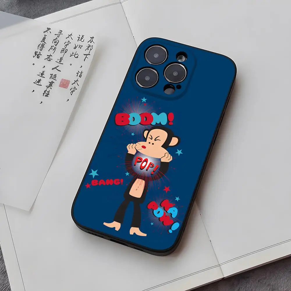 Фото Классический чехол для телефона с логотипом Paul Frank для iPhone 17, 16 Pro Max, 15, 11, 13, 14 Pro, Xs Max, Mini, Xr, X, 7 Plus №3