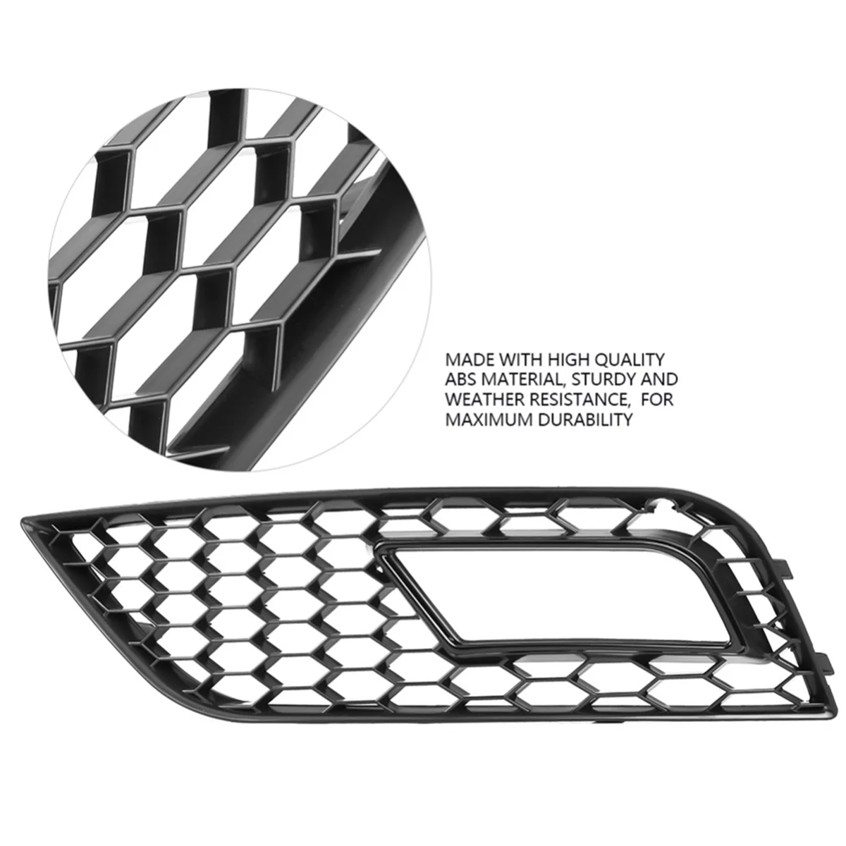 Черный передний бампер противотуманная лампа решетка с Сотами для Audi A4 B8.5 Standard