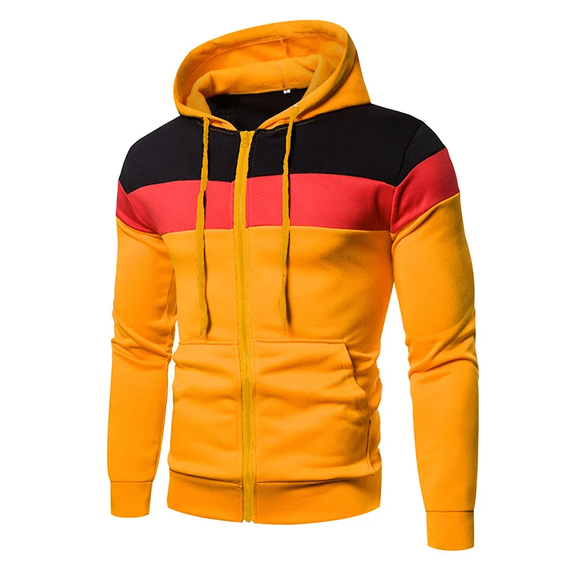 

New Creative Stitching Casual Hooded Fashion Men's Sweater