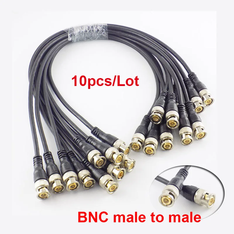 

0.5M/1M/2M/3M BNC Male to BNC Male Cable RG58 Cord For BNC Adapter Home Extension Connector Adapter wire for CCTV Camera D4