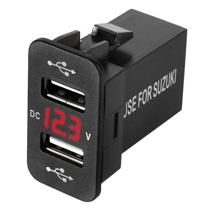 

Автомобильное зарядное устройство с двумя USB-портами, 12-24 В