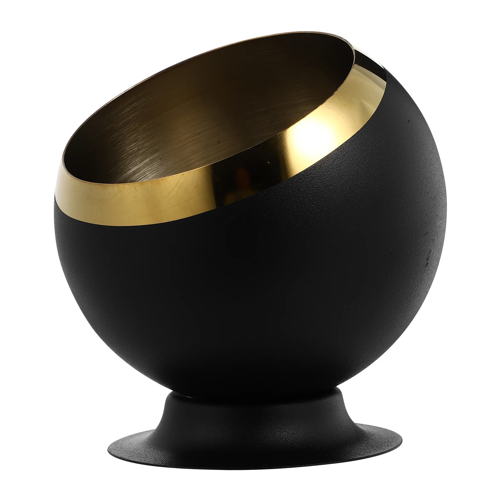 

1Pc Sturdy Stainless Steel Ashtray Stainless Steel Cigarette Butt Holder Small Ashtray (Black)