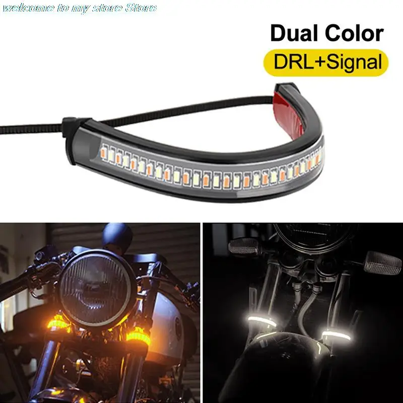 

1Pc Universal LED Motorcycle Turn Signal Light & DRL Amber White Moto Flasher