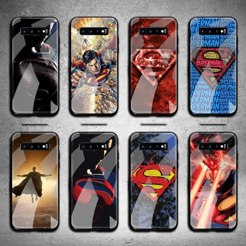 

Чехол для телефона из закаленного стекла DC Heroes Superman для Samsung S20 Plus S7 S8 S9 S10 Note 8 9 10 Plus