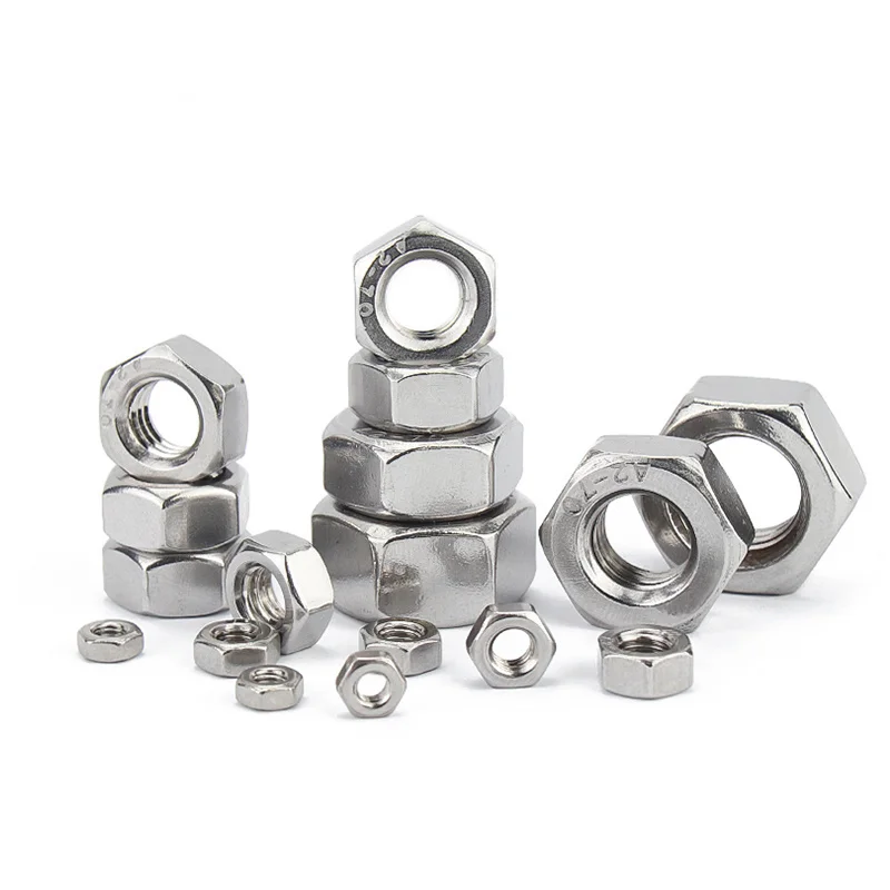 

5 piece back thread hexagonal nut M4 M5 M6 M8 M10M20rotate left A2 nuts stainless steel