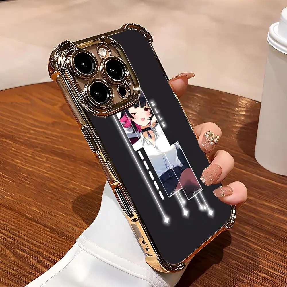 Чехол для телефона Zenless Zone Zero Ellen Joe с гальваническими углами чехол Iphone 16 15 Pro 14 13 Mini