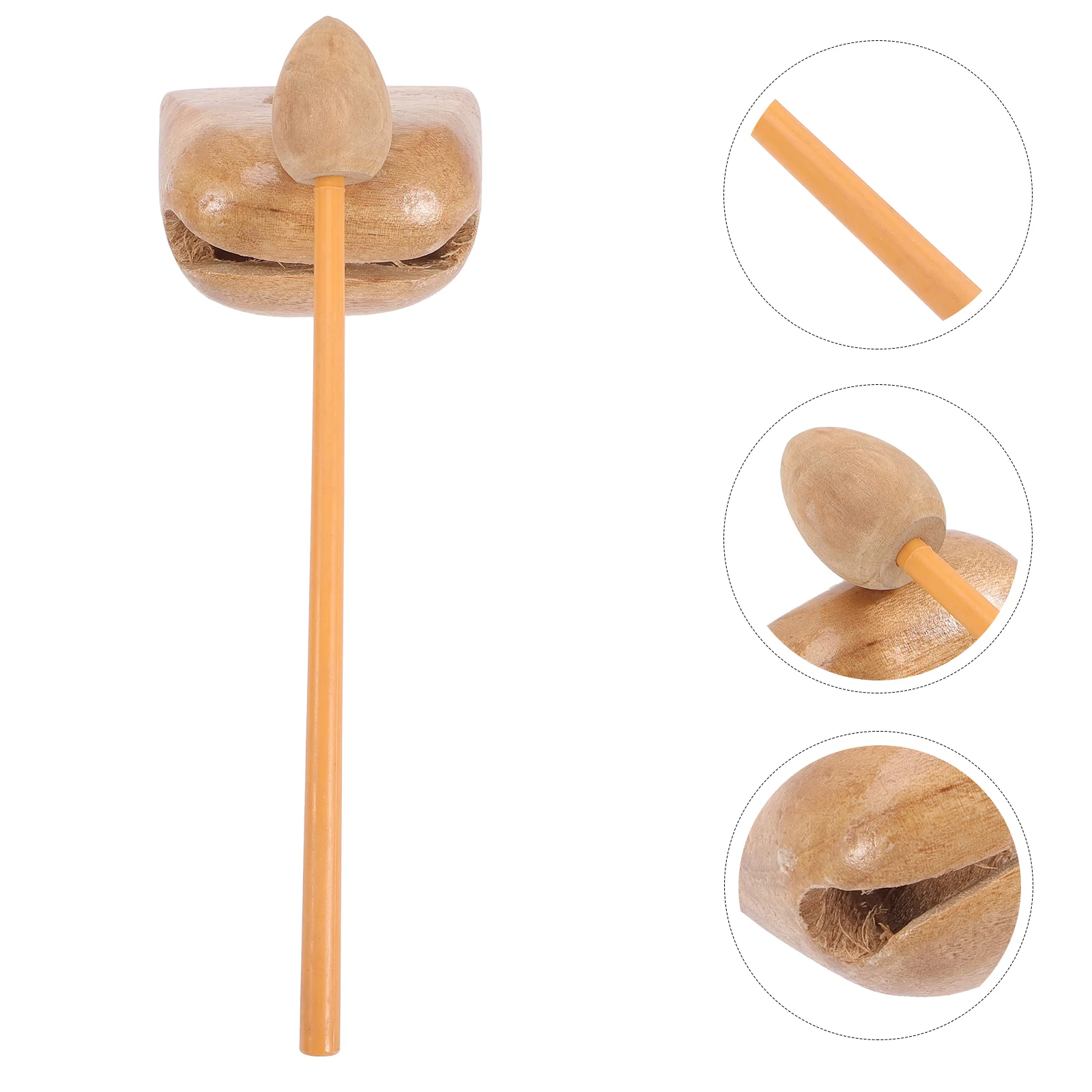 

Wooden Temple Instrument Knocker Percussion Block Blocks Musical Chime Zen Rhythm Mallet Wood Camphorwood Drum Hand Meditation