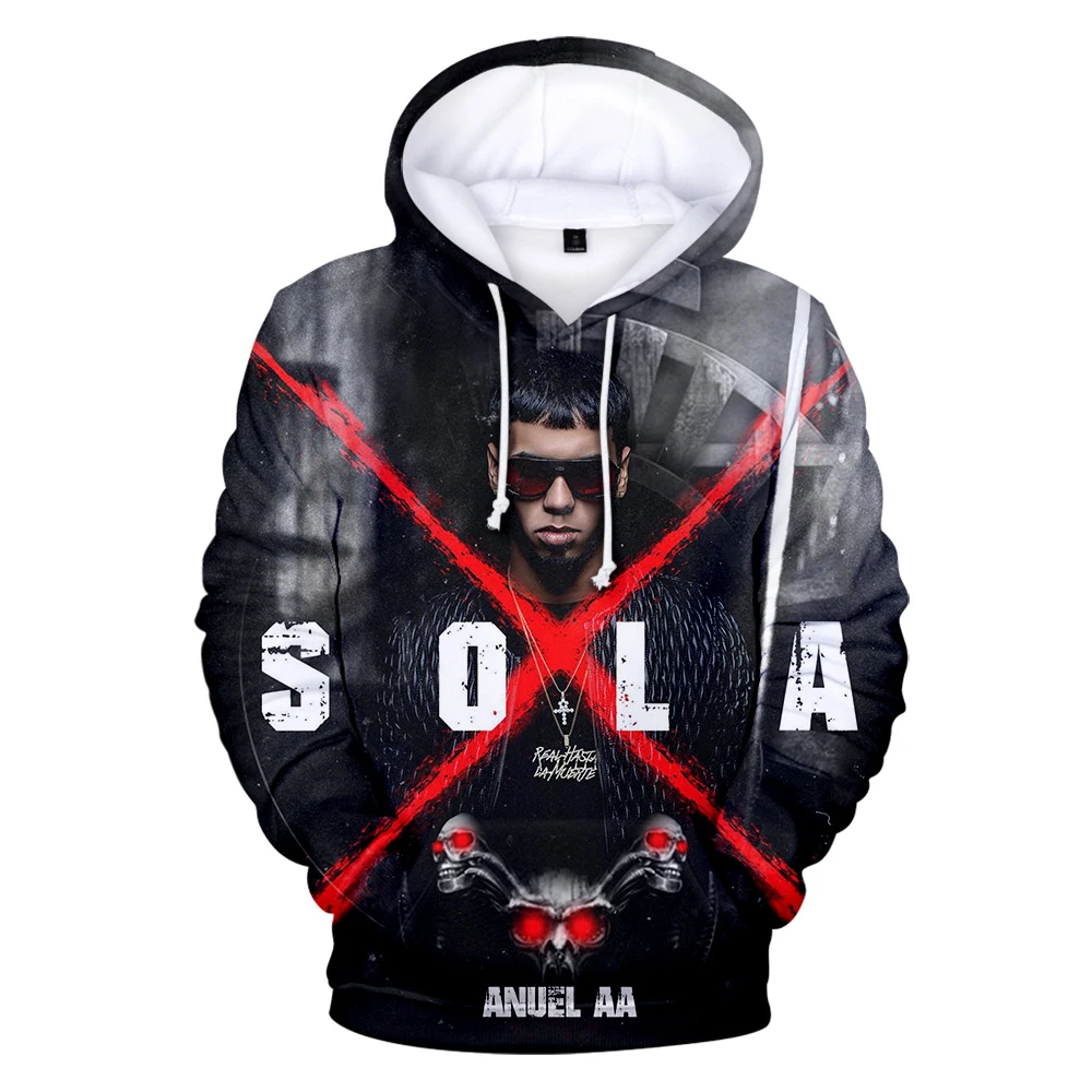 

Anuel AA Casual Hoodies 2022Men/Women Long Sleeve Fashion Hoodies All-match Pullover Harajuku Hip Hop 3D Print Sweatshirts