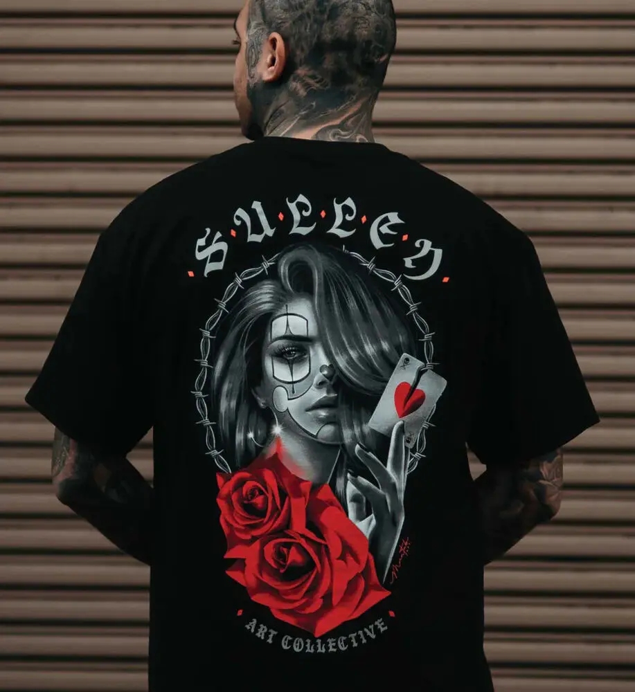 Мужская футболка Sullen Pin Up Street Life Rock Gothic Americana Tattoo Art BROKEN HEART