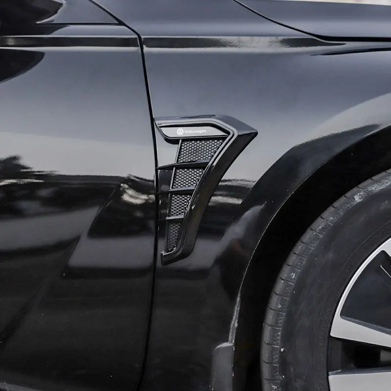 Углеродно-черное автомобильное крыло боковые вентиляционные отверстия наклейка