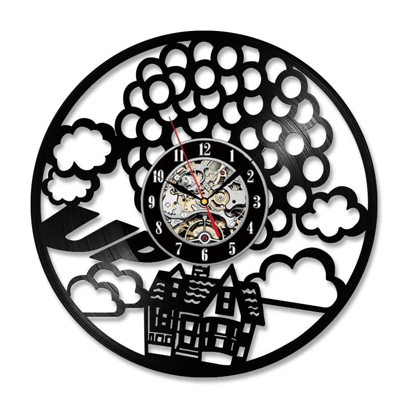 

Виниловые Настенные часы с изображением дома в виде воздушного шара