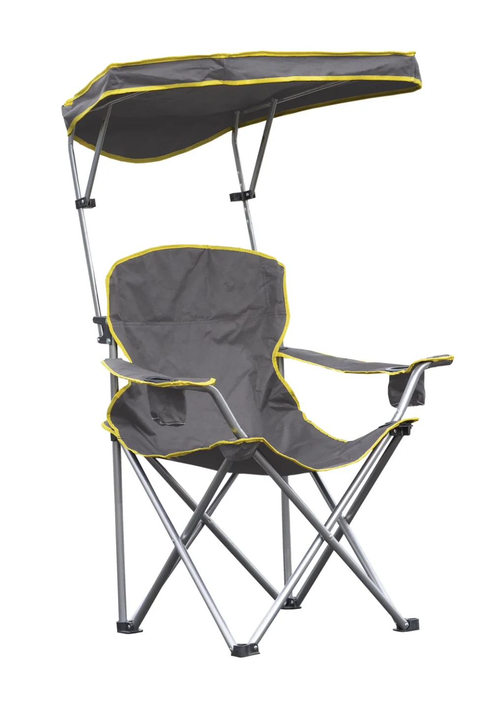 Heavy Duty Max Shade Folding Chair, Grey, Lawn Chairs, Lounge Chairs Outdoor Chair