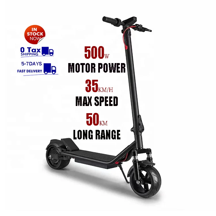 

EU Europa Europe Germany Warehouse 9 Inch Tire Motor 500w 2 wheel Kick Folding Foldable Fat Tire Electric Scooter For Adult
