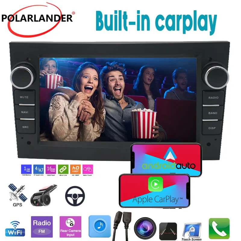 

Автомагнитола 2DIN, 1 + 16 ГБ, Bluetooth, 7 дюймов, GPS-навигация, Wi-Fi, Android 9,1, для Opel (без DVD)