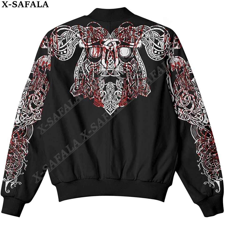 Мужская куртка-бомбер унисекс с 3D-принтом популярная Броня вороном и символами