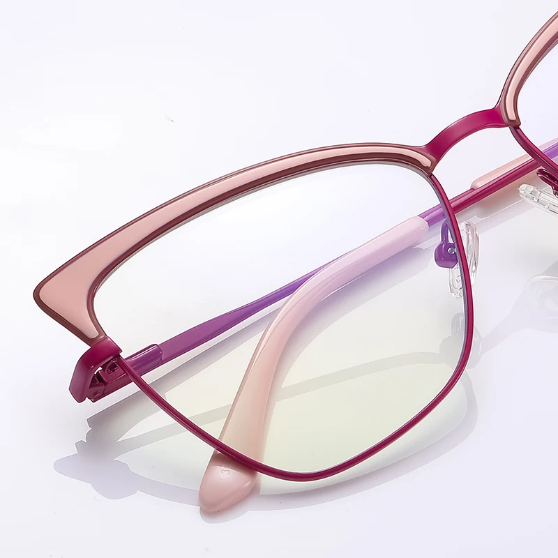 

Металлические очки с защитой от синего света и бабочками для оптических линз, квадратные дизайнерские очки для защиты кошачий глаз, женские...