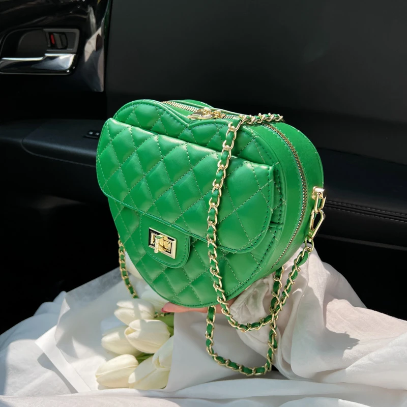 

Fashion Women's Bags PU Shoulder Bags Purses and Handbags Luxury Designer Messenger Bags High Quality Heart Shaped Cosmetic Bags