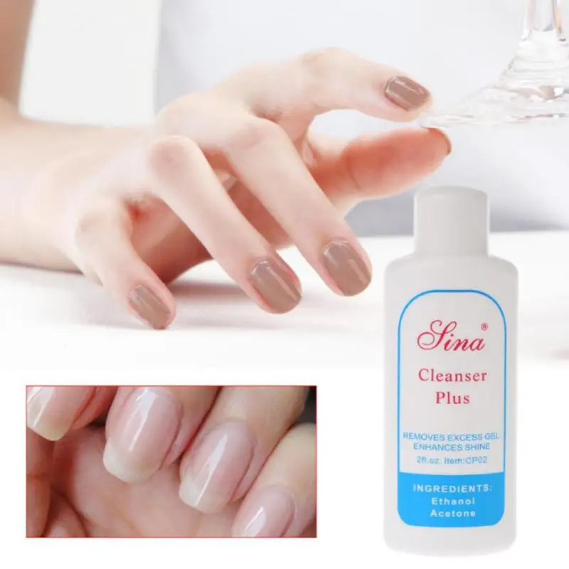 

60ml Liquid Fast Remove Excess Gel Enhances Shine Cleanser Cleansing Gel Remover Solvent Cleaner UV Nail Art Clean Degreaser New
