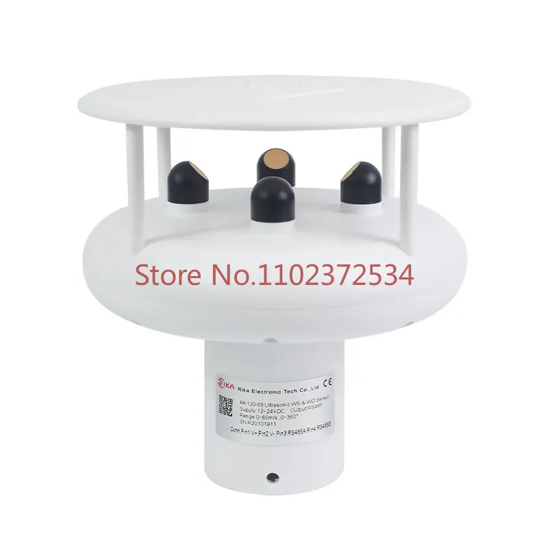 

RK120-03 Hot Selling High Accuracy Ultrasonic Anemometer Wind Speed And Direction Sensor With Automatic Heating