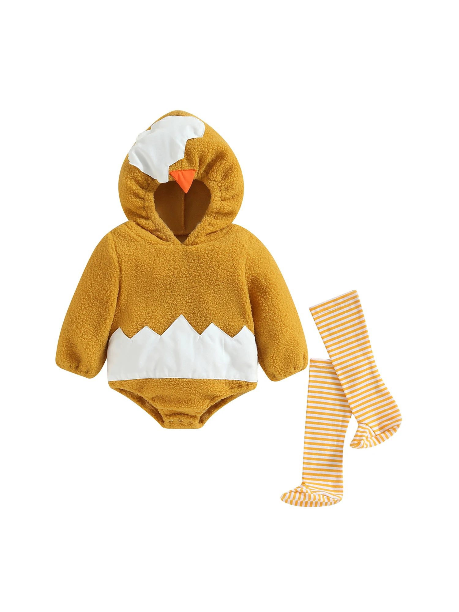 

Adorable Infant Halloween Costume Set with Hooded Romper and Leggings - Choose from Avocado Pineapple Fruit or Pumpkin