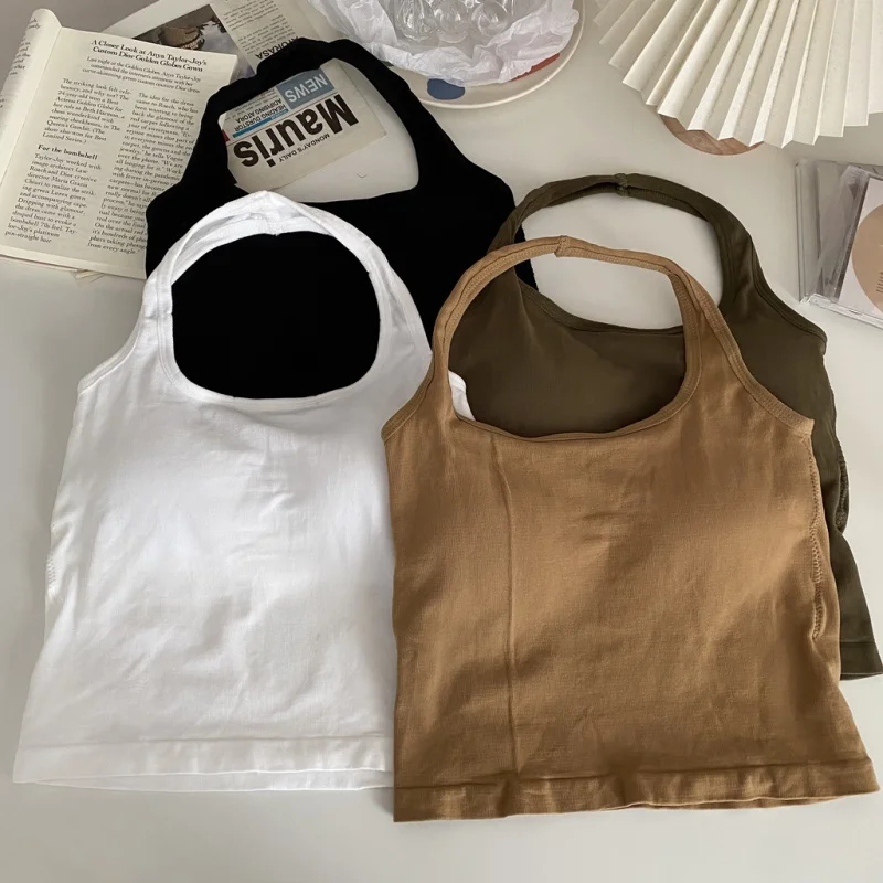 

Camisole, halter neck, beautiful back, sexy, slim, bottoming, outer wear, one-piece cup tube tops