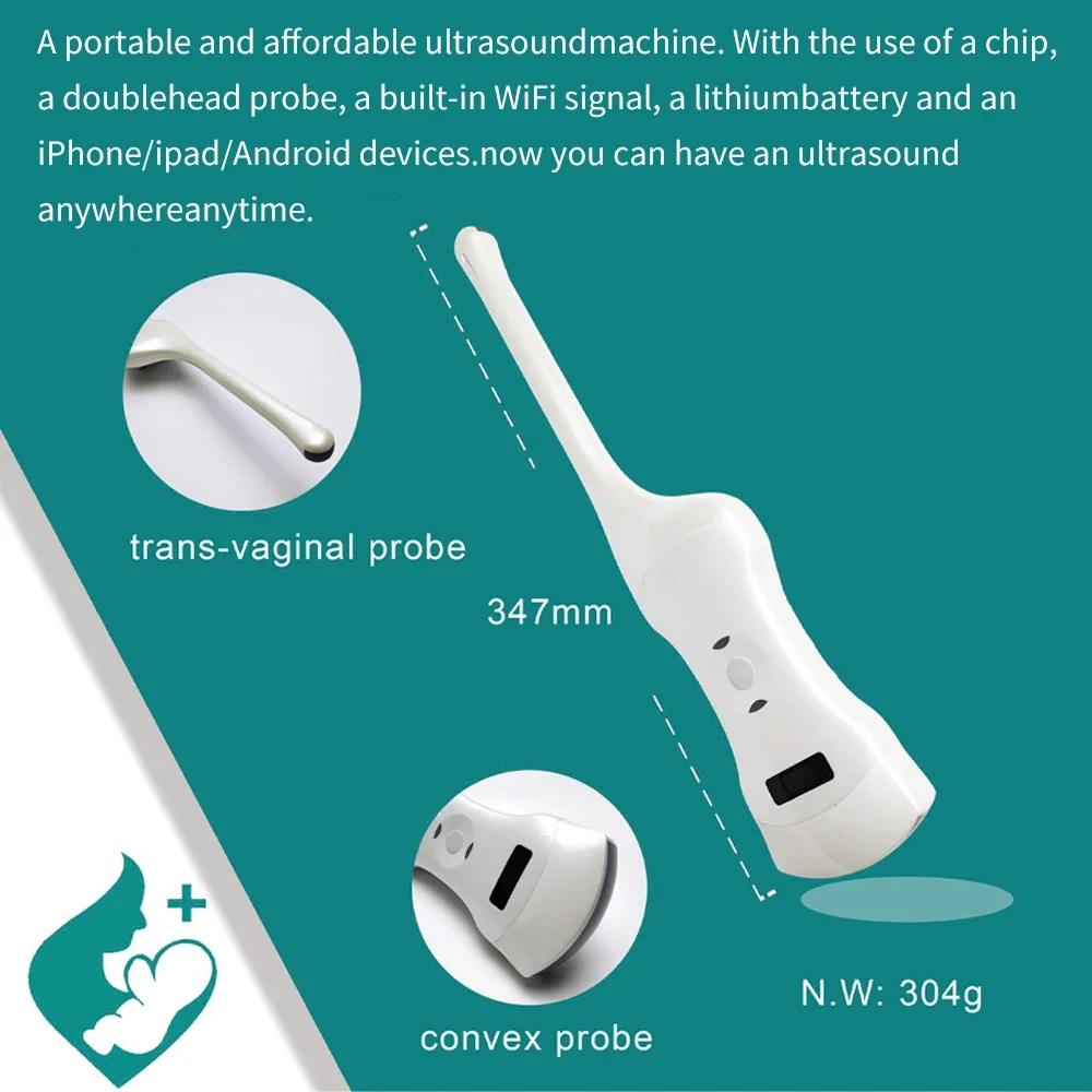 C10QT Dual-Probes Многоцелевой ультразвуковой выпуклый матки + эндозвание кадический