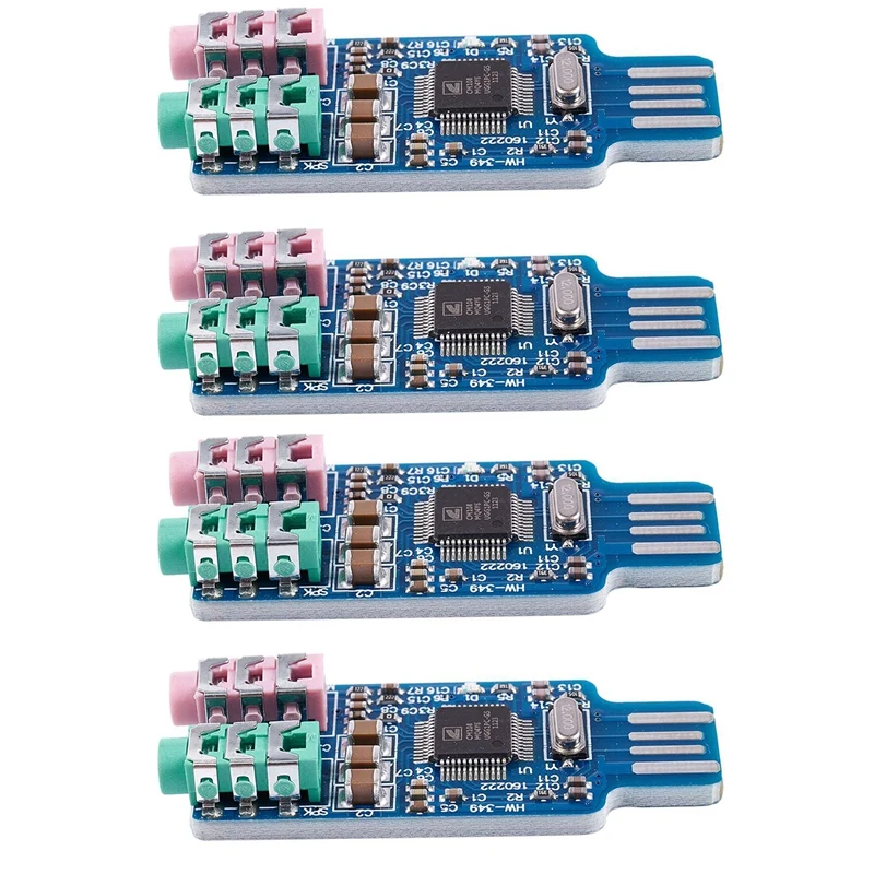 

4X Free Driver USB Sound Card CM108 USB Sound Card Chip Blue