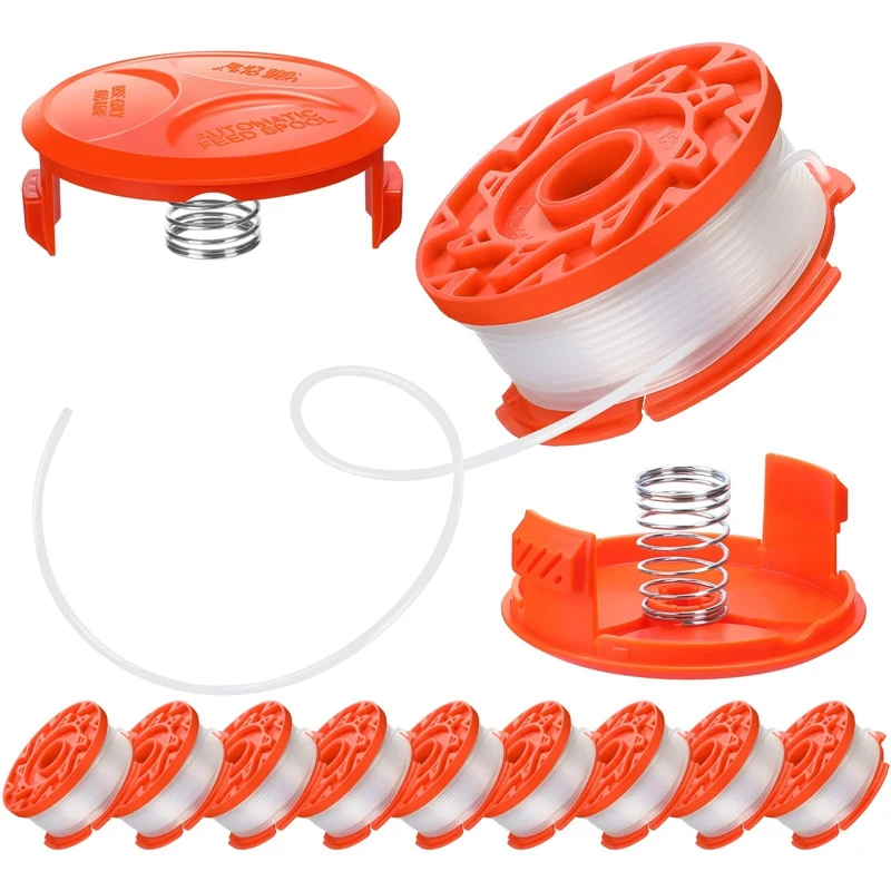 

CMZST065 Replacement Trimmer Line Spool For Craftsman, Weed Eater String Autofeed Spools Line (10Spool, 2Cap, 2Spring)
