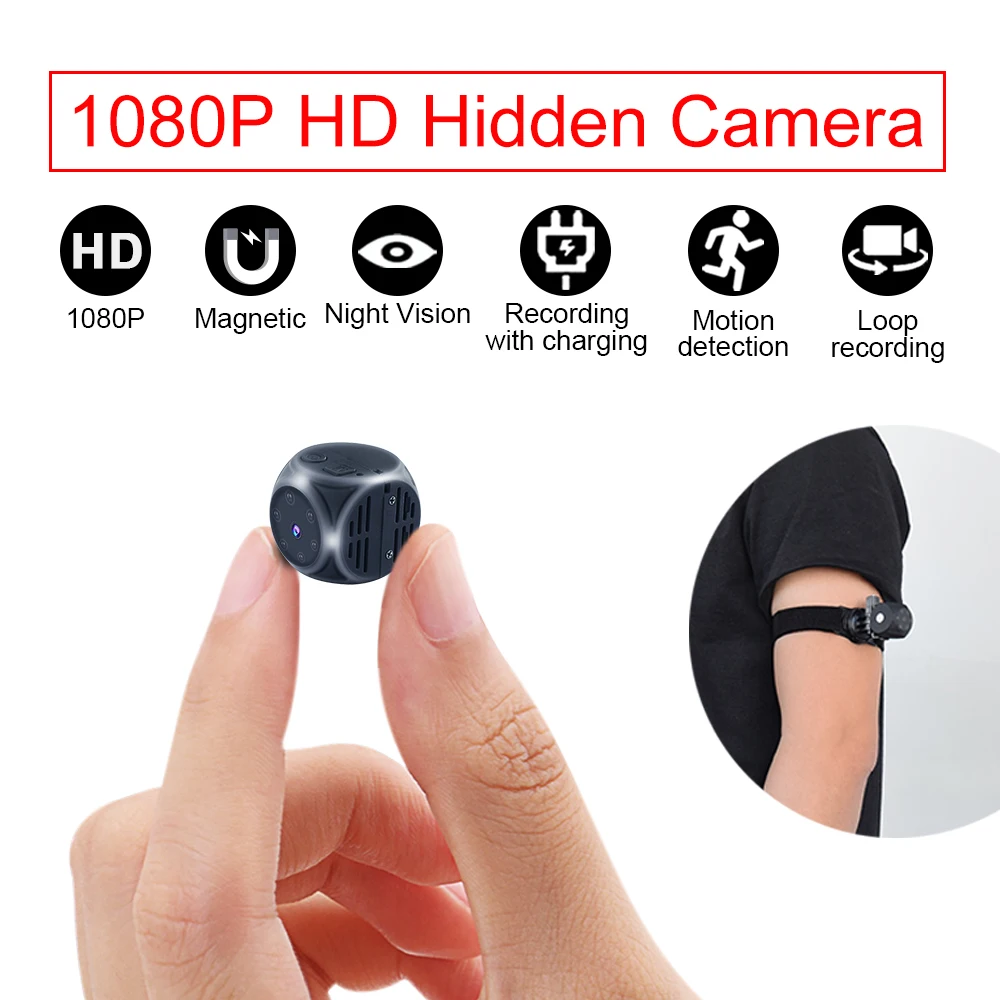 MD21 Mini dice Camera HD 1080P Sensor Night Vision Camcorder Motion DVR Micro secret cam Sport DV Video small tiny Cameras gift