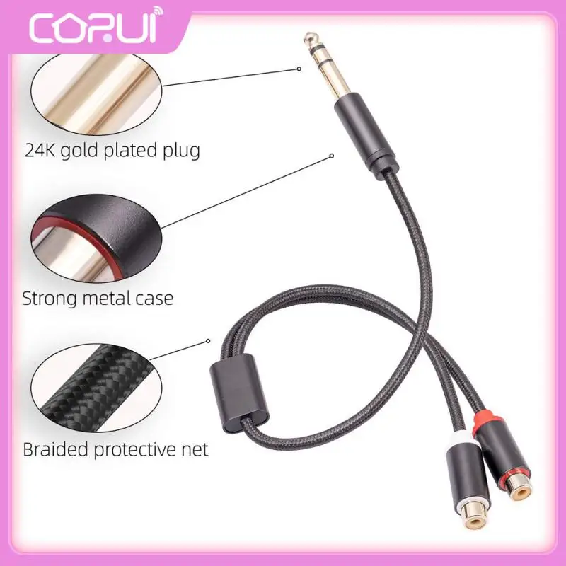 

0. 3712 Male To Dual Rca 2rca Female Jack Stereo Audio Cable Jack Stereo Audio Cable Black Hifi Audio Cable Audio Cable