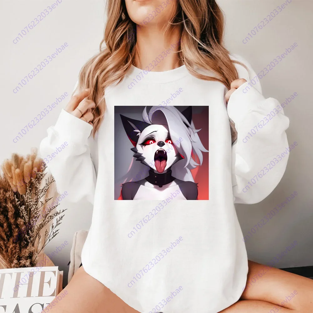 Женские повседневные толстовки с принтом рисунком Helluva Boss женская одежда модные