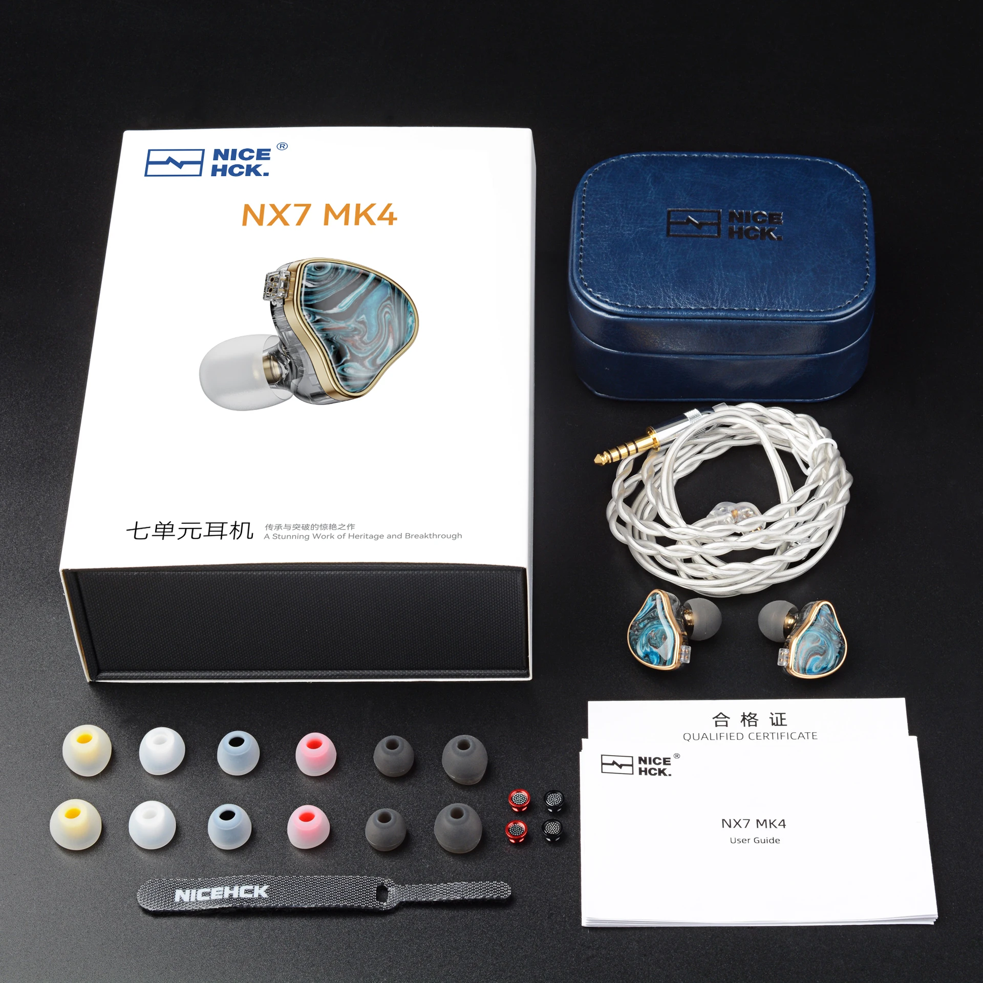 NiceHCK NX7 MK4 Stabilized Wood HIFI Music Earbud 7 Driver Units Hybrid Audiophile Earphone With Replaceable Tuning Filters IEM