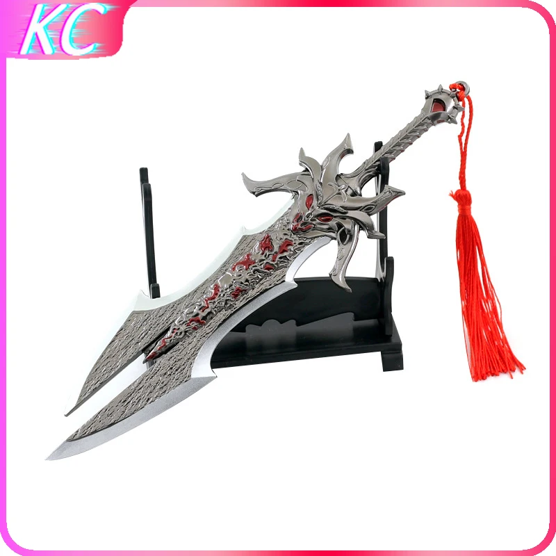 

20cm Douluo Continent Anime Peripherals Tang San Shura Magic Sword Weapon Model Toys Metal Handicraft Collection Child's Gift