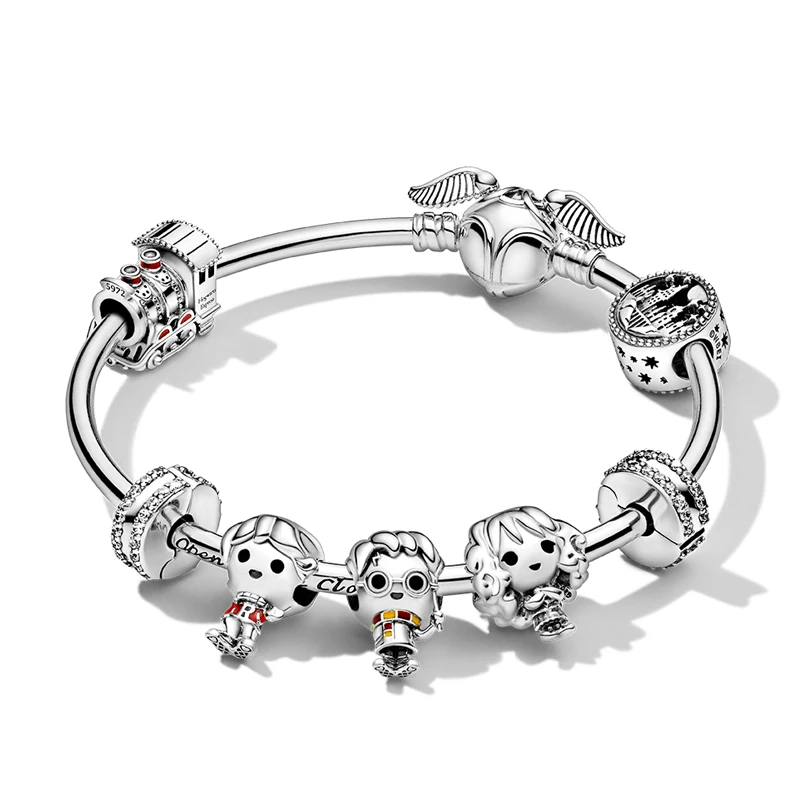 

925 Sterling Silver Anime Animated Characters Charms Beads Fits Pandora Original Charm Bracelet Women 925 Silver Pendant Jewelry