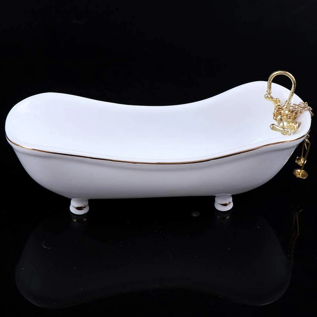 

1 Set Mini House Furniture Exquisite Small Prop Mirror Landscape Adornment Miniature Bathroom Models for Layout