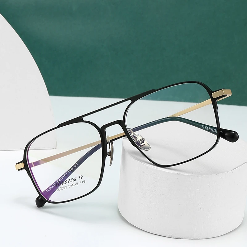 

Full Rim Optical Glasses Frame with Recipe Blue Light Blocking Eyeglasses Men Prescription Eyewear PureTitanium 9003