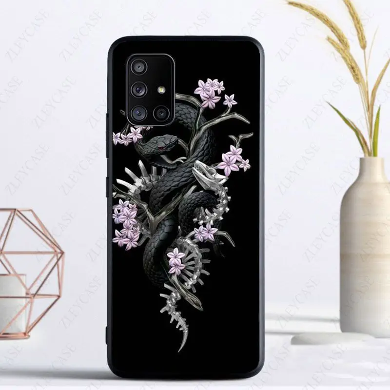 flower dragon snake hot phone cover for samsung galaxy a32 a12 a52 a22 5g a11 a21s a50 a10s a20e a30s a40 a51 a70 a71 a53 case free global shipping