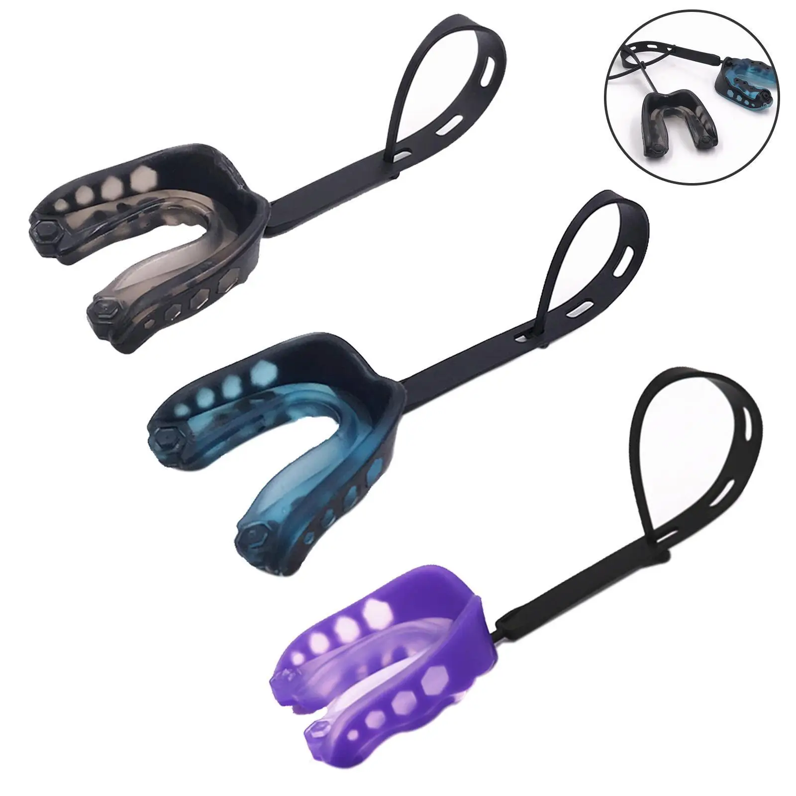 Молодежные спортивные подтяжки из пищевого материала EVA, профессиональная защита для рта, мягкая защита зубов для спорта, 3 цвета