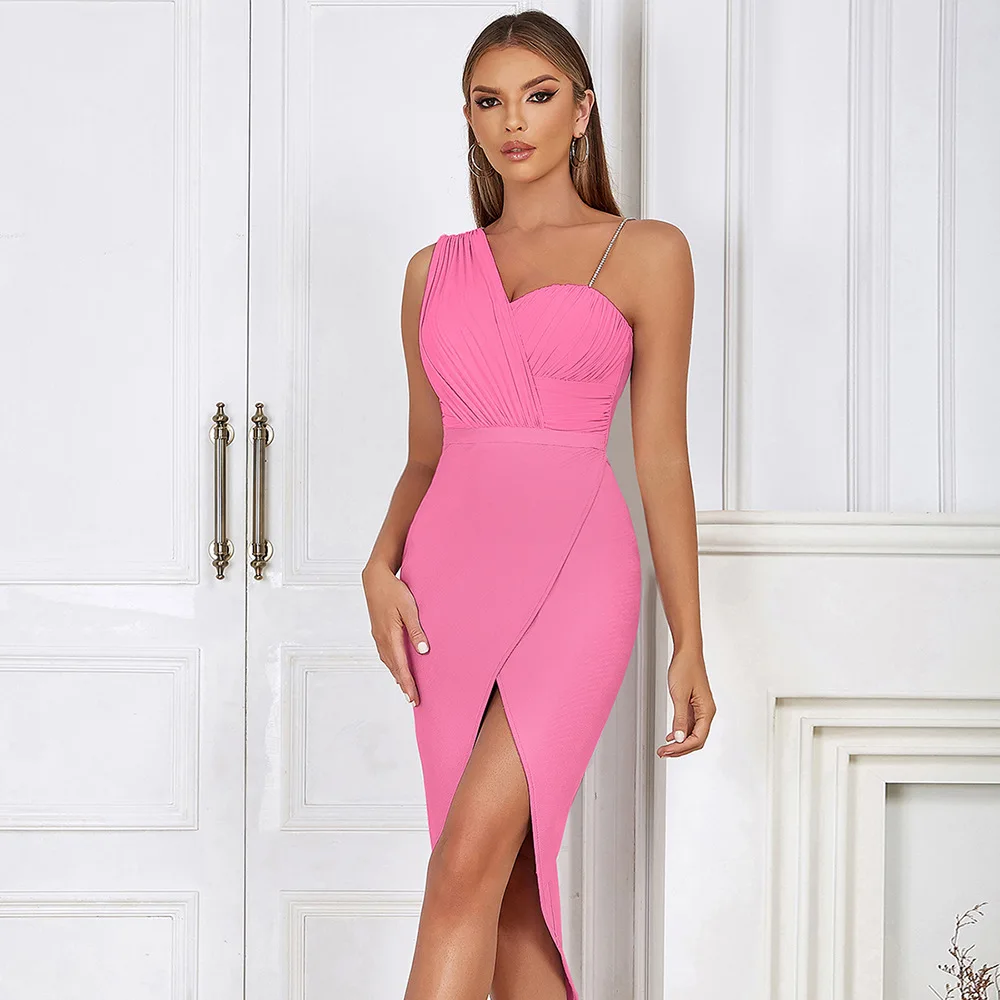 

Платье женское вечернее облегающее с разрезом, без рукавов, на бретелях