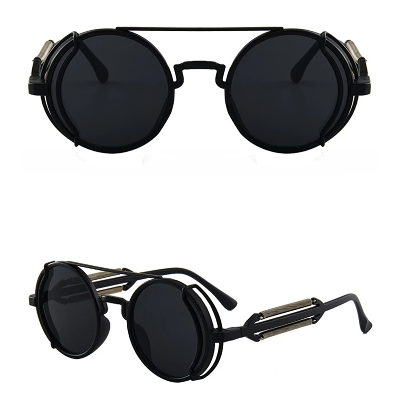 Солнцезащитные очки в стиле панк стимпанк с двойной пружиной модные трендовые