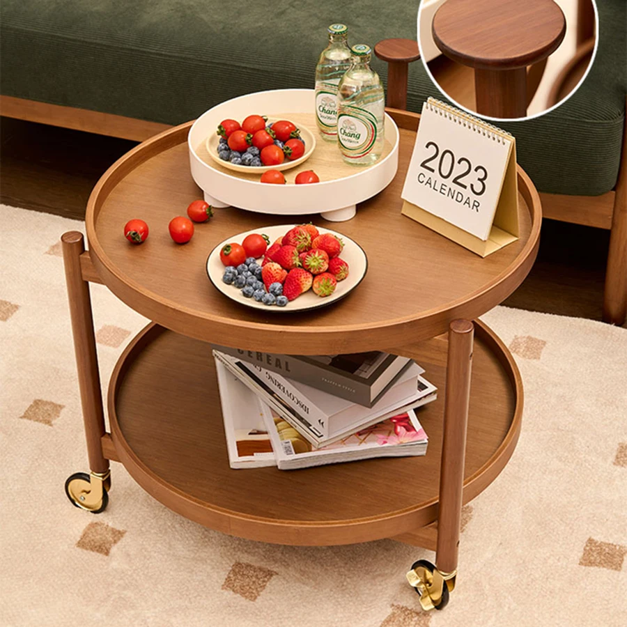 Обеденный журнальный столик для салона деревянный круглый садовый Балконный