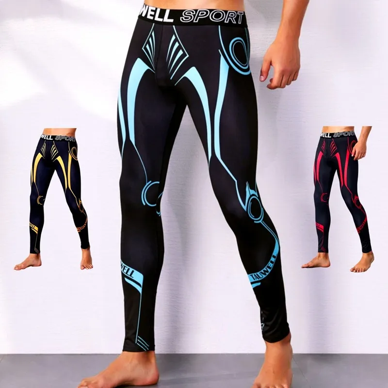 

Men Compression Tight Leggings Running Sports Mens Gym Fitness Jogging Pants Quick Dry Trousers Workout Training Tights