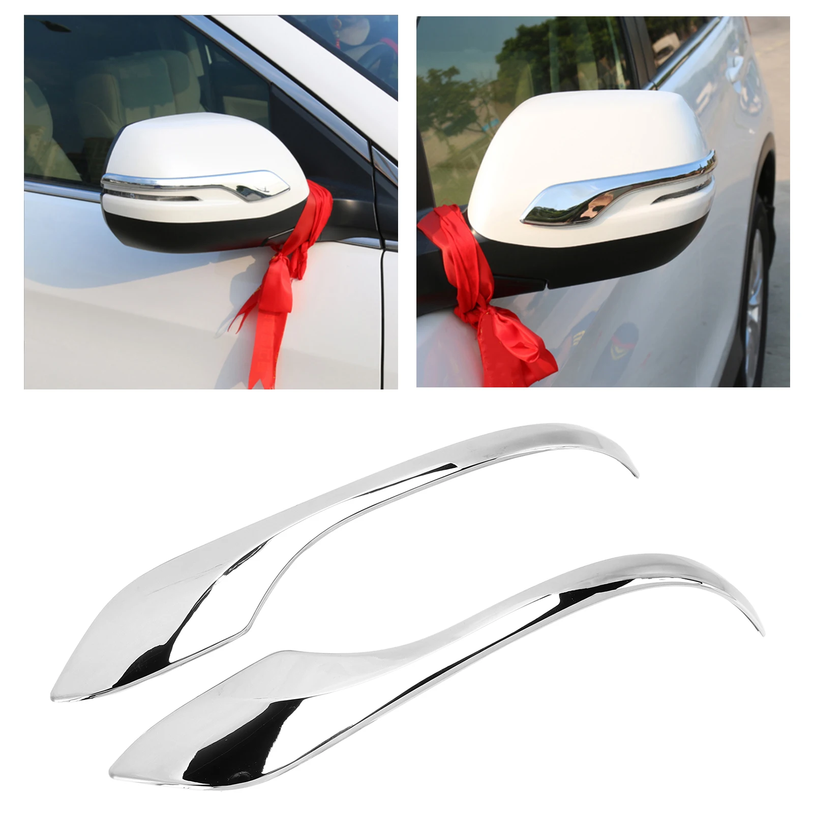 

2Pcs Rearview Mirror Stripe Cover Trim Side Wing Mirror Caps Replacement for HONDA CRV 2017‑2021