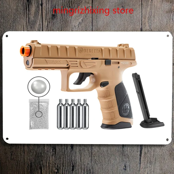 Wearable4U Umarex Beretta APX CO2 Airsoft BB пистолет для страйкбола с 12 г металлический настенный