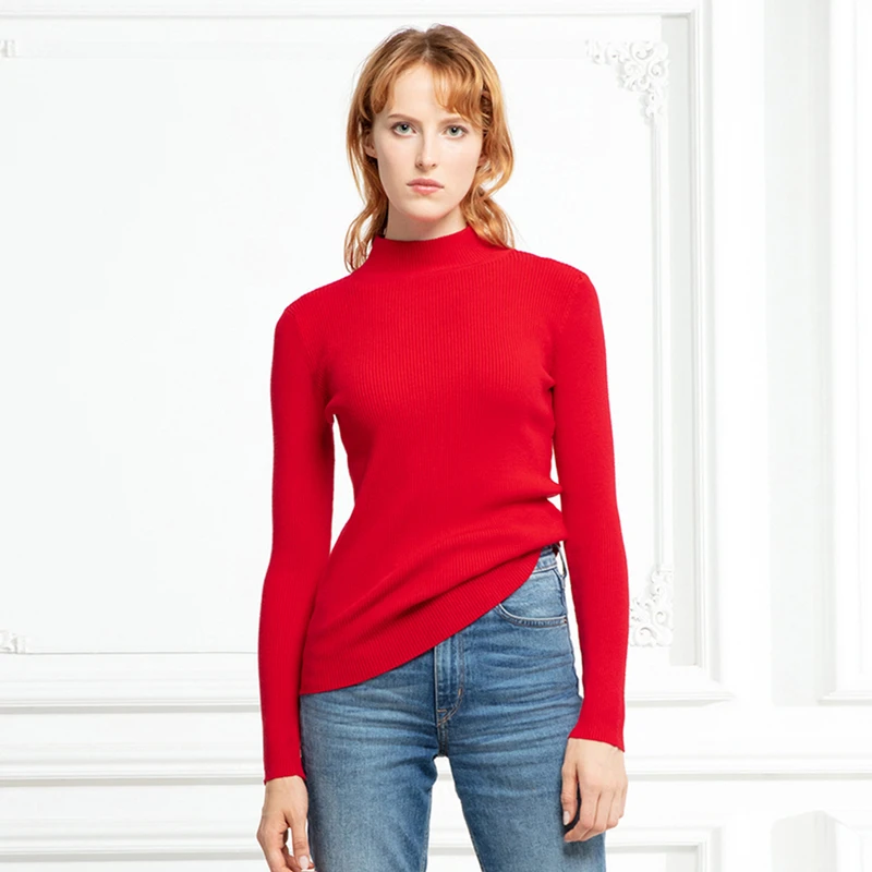 

New-coming Autumn Winter Top Pull Femme Turtleneck Pullovers Sweaters Long Sleeve Slim Oversize Korean Women's Sweater