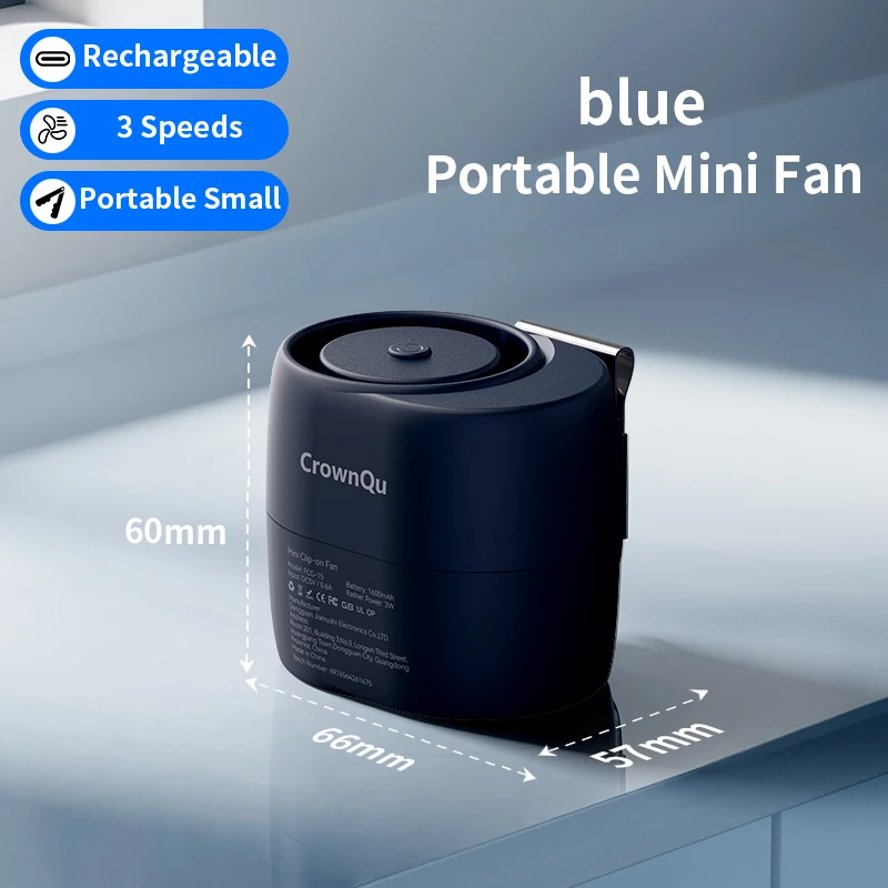 

Портативный вентилятор с зажимом на талии, перезаряжаемый на 360° °