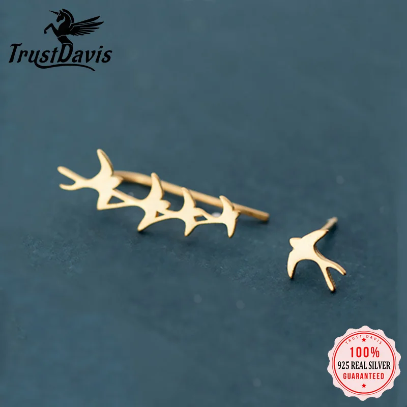 

Spring Swallow Stud Earrings 925 Sterling Silver Fashion Women's Jewelr Wish Gift Earrings Gift For Girls Kids Lady DS2709