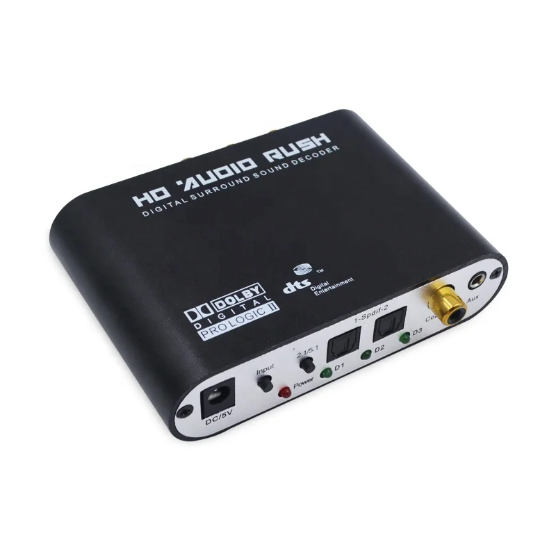 

5.1 Channel Digital Surround Sound Decoder Audio Decoder Support AC-3/DTS for PS2 PS3 XBOX 360 HD player DVD Player TV BOX