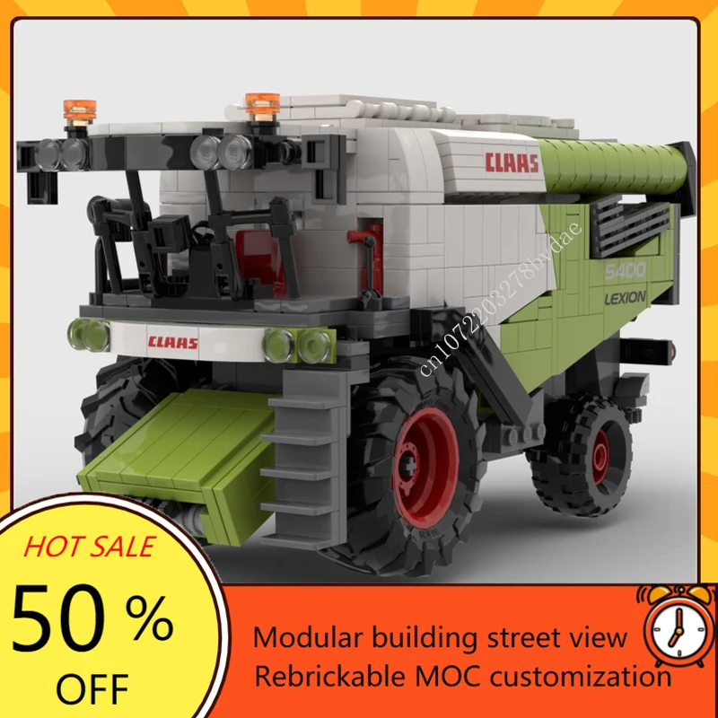 Фото 1218 шт. MOC City Claas Lexion 8900-5300 Набор головоломок на заказ - Креативный сборный комплект «сделай сам» для детей - подарок на день рождения и Рождество №2