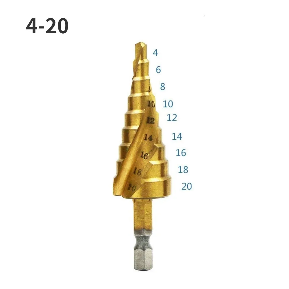 Набор ступенчатых Сверл из быстрорежущей стали с титановым покрытием для работ